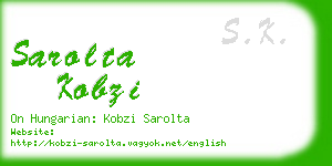 sarolta kobzi business card